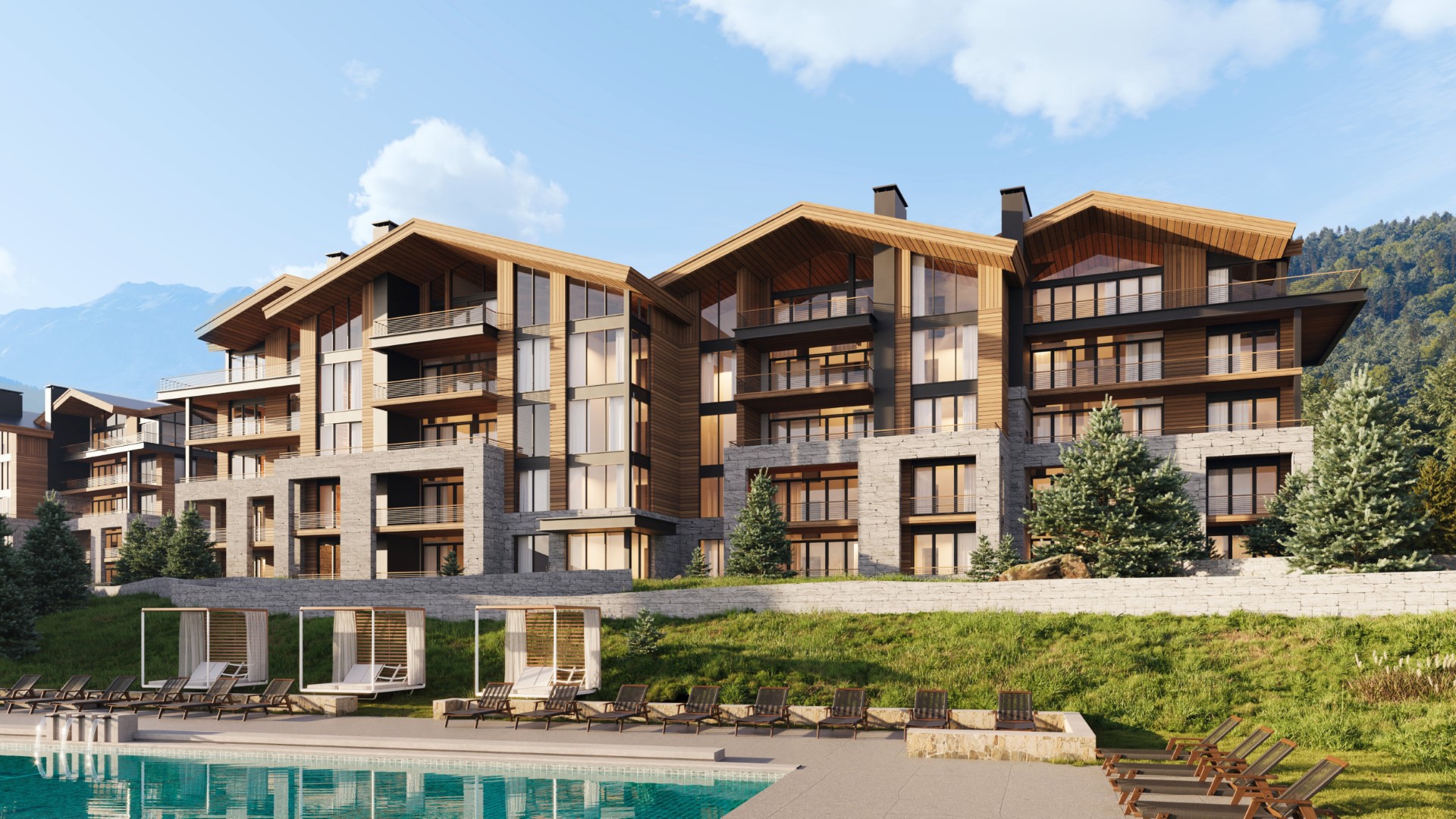 Collaborative work environment graphic with workers completing tasks infographic